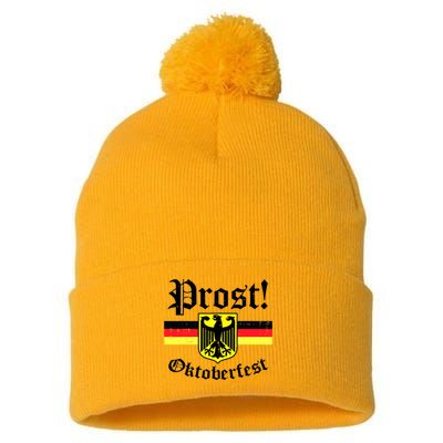 Prost Oktoberfest German Flag Crest Eagle Bavarian Pom Pom 12in Knit Beanie