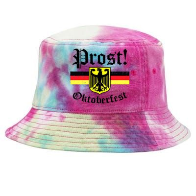 Prost Oktoberfest German Flag Crest Eagle Bavarian Tie-Dyed Bucket Hat