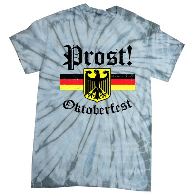 Prost Oktoberfest German Flag Crest Eagle Bavarian Tie-Dye T-Shirt