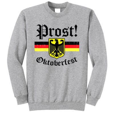 Prost Oktoberfest German Flag Crest Eagle Bavarian Tall Sweatshirt