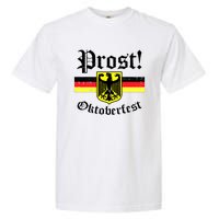 Prost Oktoberfest German Flag Crest Eagle Bavarian Garment-Dyed Heavyweight T-Shirt