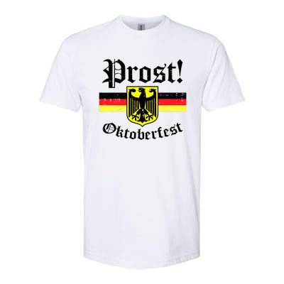 Prost Oktoberfest German Flag Crest Eagle Bavarian Softstyle CVC T-Shirt