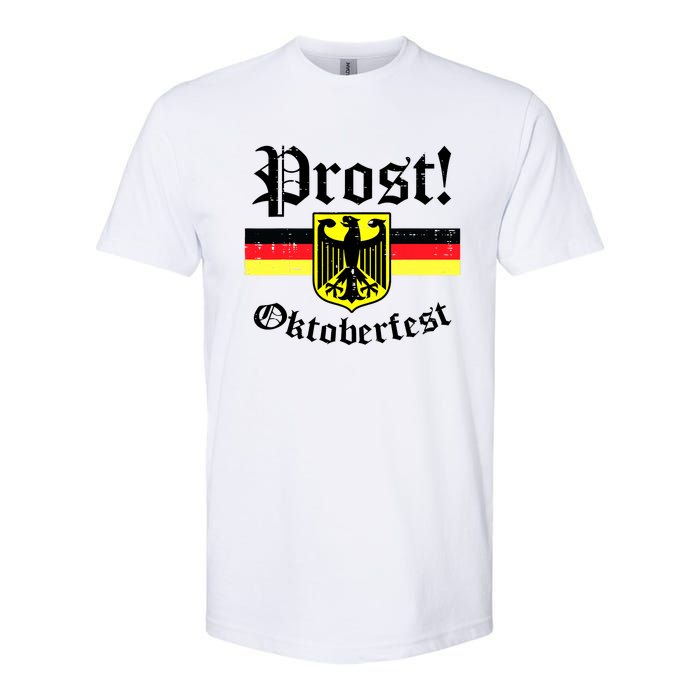 Prost Oktoberfest German Flag Crest Eagle Bavarian Softstyle CVC T-Shirt