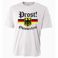 Prost Oktoberfest German Flag Crest Eagle Bavarian Cooling Performance Crew T-Shirt