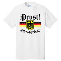 Prost Oktoberfest German Flag Crest Eagle Bavarian Tall T-Shirt