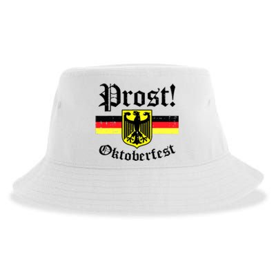 Prost Oktoberfest German Flag Crest Eagle Bavarian Sustainable Bucket Hat