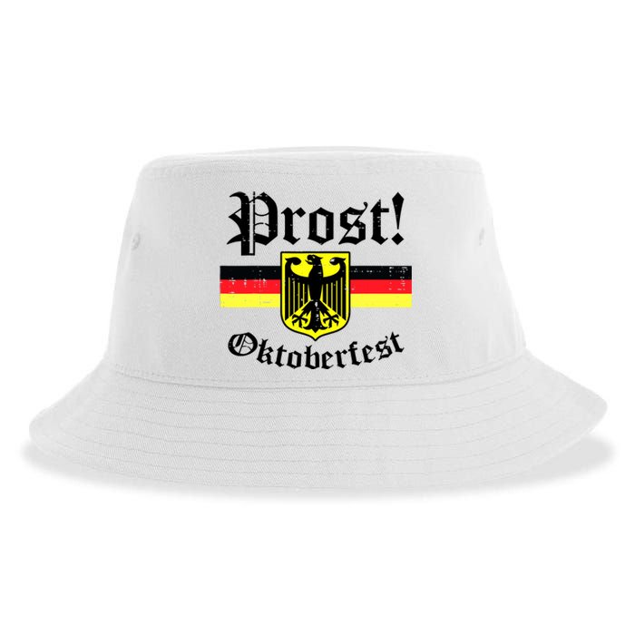 Prost Oktoberfest German Flag Crest Eagle Bavarian Sustainable Bucket Hat