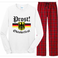 Prost Oktoberfest German Flag Crest Eagle Bavarian Long Sleeve Pajama Set