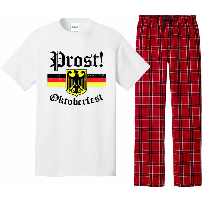 Prost Oktoberfest German Flag Crest Eagle Bavarian Pajama Set