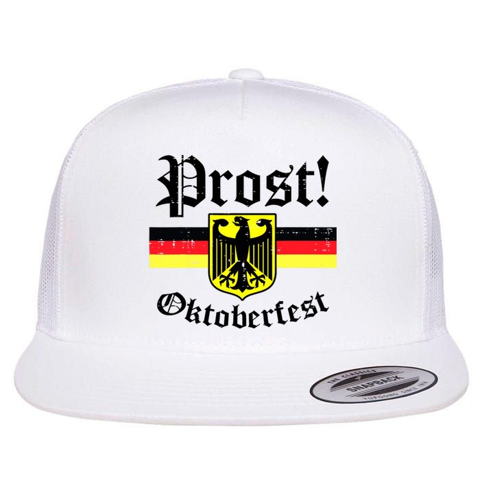 Prost Oktoberfest German Flag Crest Eagle Bavarian Flat Bill Trucker Hat