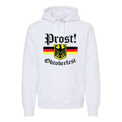 Prost Oktoberfest German Flag Crest Eagle Bavarian Premium Hoodie