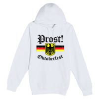 Prost Oktoberfest German Flag Crest Eagle Bavarian Premium Pullover Hoodie