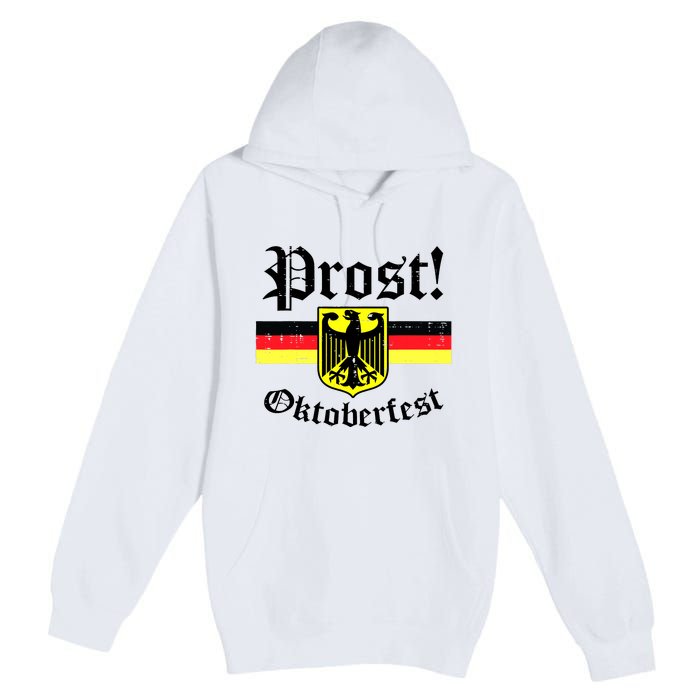 Prost Oktoberfest German Flag Crest Eagle Bavarian Premium Pullover Hoodie