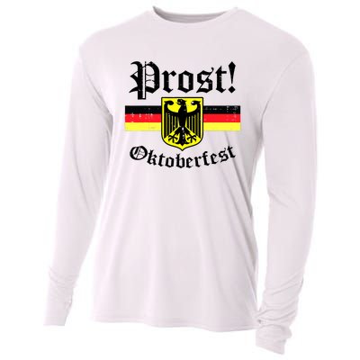 Prost Oktoberfest German Flag Crest Eagle Bavarian Cooling Performance Long Sleeve Crew