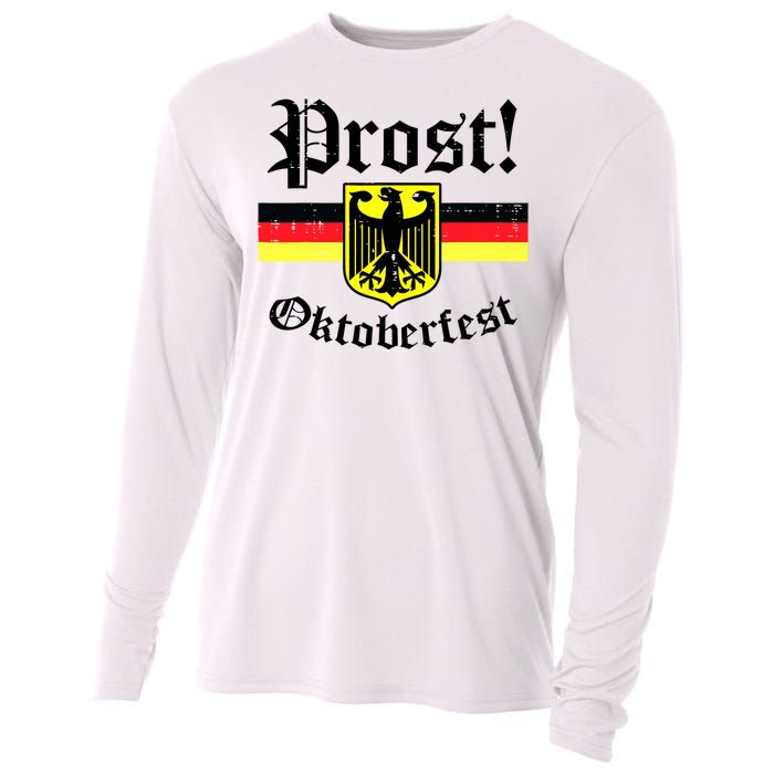 Prost Oktoberfest German Flag Crest Eagle Bavarian Cooling Performance Long Sleeve Crew