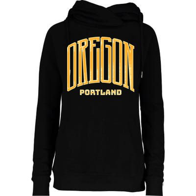 Portland Oregon Giant Logo Womens Funnel Neck Pullover Hood