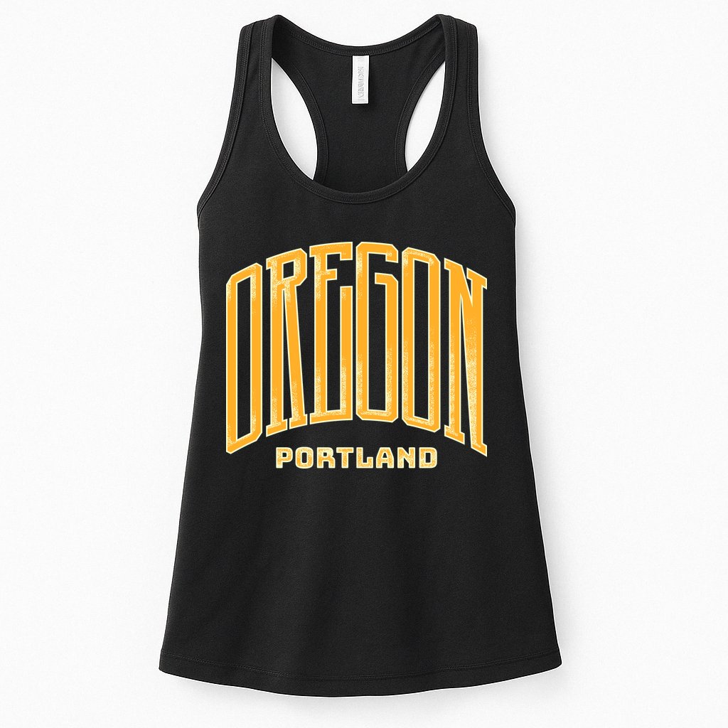 Portland Oregon Giant Logo Womens Tank Top