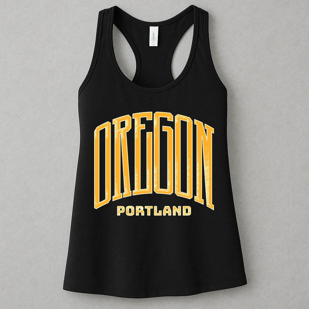 Portland Oregon Giant Logo Womens Tank Top