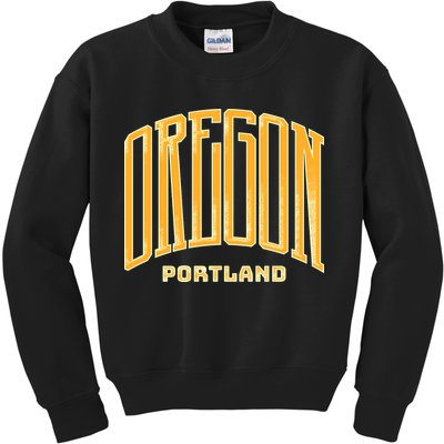Portland Oregon Giant Logo Kids Sweatshirt
