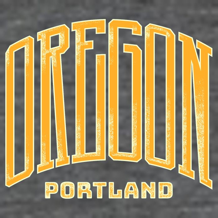Portland Oregon Giant Logo 7 Panel Mesh Trucker Snapback Hat