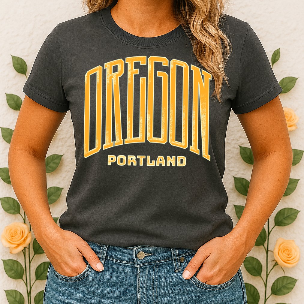 Portland Oregon Giant Logo Womens T-Shirt