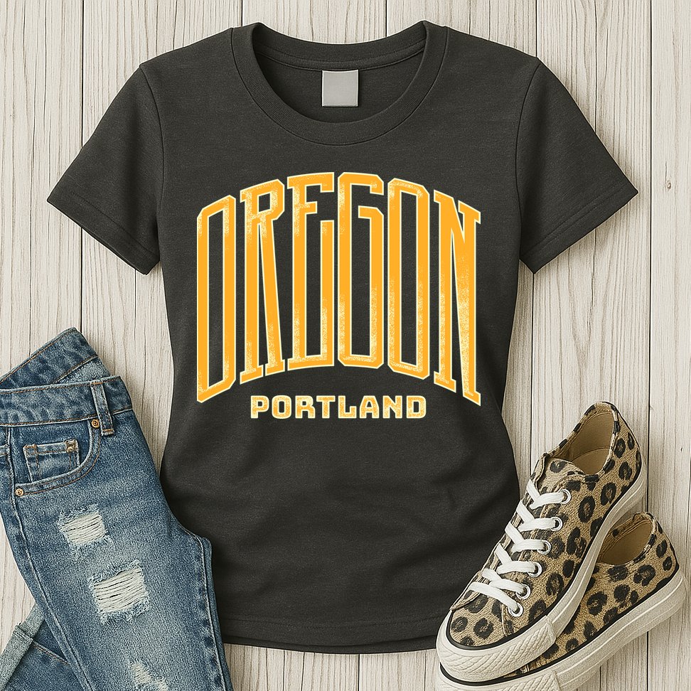 Portland Oregon Giant Logo Womens T-Shirt