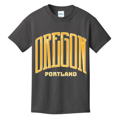 Portland Oregon Giant Logo Kids T-Shirt