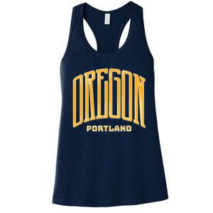 Portland Oregon Giant Logo Women's Racerback Tank