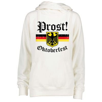 Prost Oktoberfest German Flag Crest Eagle Bavarian Womens Funnel Neck Pullover Hood