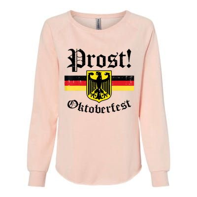 Prost Oktoberfest German Flag Crest Eagle Bavarian Womens California Wash Sweatshirt