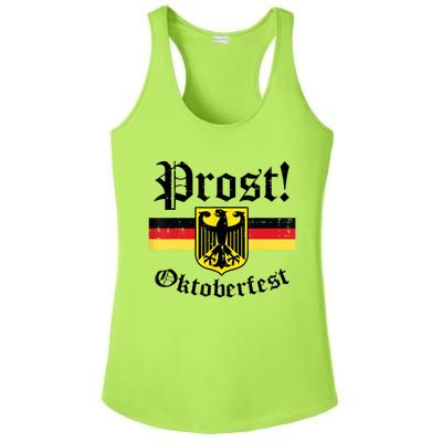 Prost Oktoberfest German Flag Crest Eagle Bavarian Ladies PosiCharge Competitor Racerback Tank