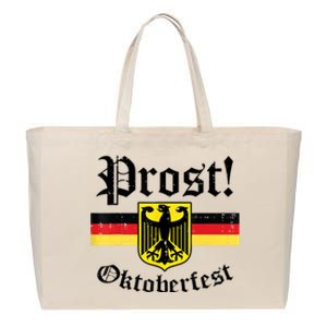 Prost Oktoberfest German Flag Crest Eagle Bavarian Cotton Canvas Jumbo Tote