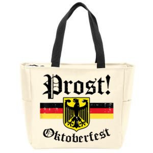 Prost Oktoberfest German Flag Crest Eagle Bavarian Zip Tote Bag