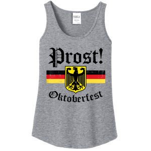 Prost Oktoberfest German Flag Crest Eagle Bavarian Ladies Essential Tank