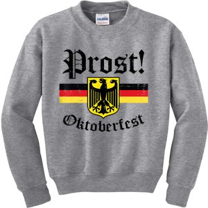 Prost Oktoberfest German Flag Crest Eagle Bavarian Kids Sweatshirt