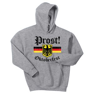 Prost Oktoberfest German Flag Crest Eagle Bavarian Kids Hoodie