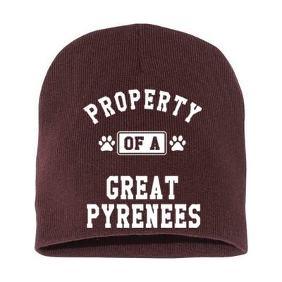 Property Of Great Pyrenees Short Acrylic Beanie