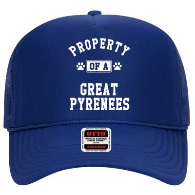 Property Of Great Pyrenees High Crown Mesh Back Trucker Hat