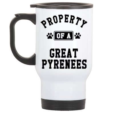 Property Of Great Pyrenees Stainless Steel Travel Mug