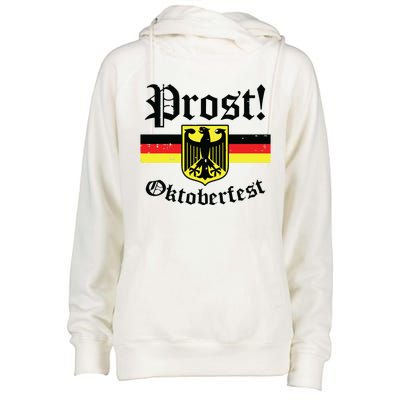 Prost Oktoberfest German Flag Crest Eagle Bavarian Womens Funnel Neck Pullover Hood