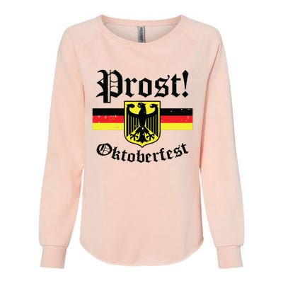 Prost Oktoberfest German Flag Crest Eagle Bavarian Womens California Wash Sweatshirt