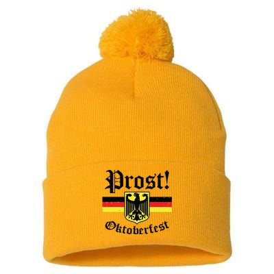 Prost Oktoberfest German Flag Crest Eagle Bavarian Pom Pom 12in Knit Beanie