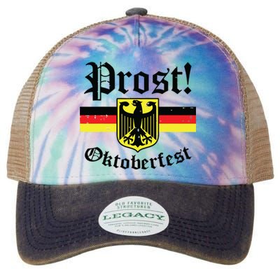 Prost Oktoberfest German Flag Crest Eagle Bavarian Legacy Tie Dye Trucker Hat