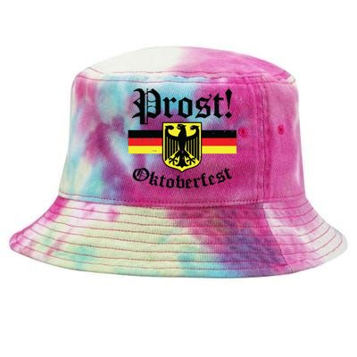 Prost Oktoberfest German Flag Crest Eagle Bavarian Tie-Dyed Bucket Hat