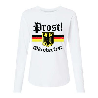 Prost Oktoberfest German Flag Crest Eagle Bavarian Womens Cotton Relaxed Long Sleeve T-Shirt