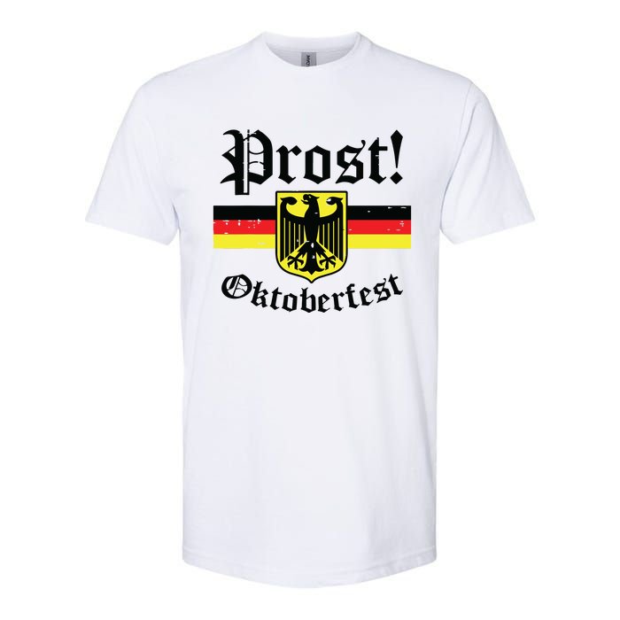 Prost Oktoberfest German Flag Crest Eagle Bavarian Softstyle CVC T-Shirt