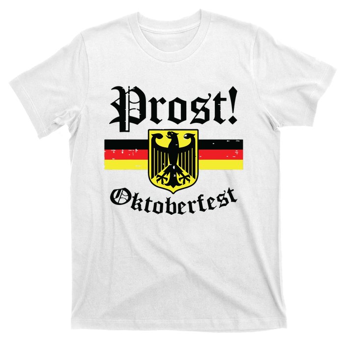 Prost Oktoberfest German Flag Crest Eagle Bavarian T-Shirt