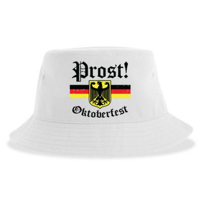 Prost Oktoberfest German Flag Crest Eagle Bavarian Sustainable Bucket Hat