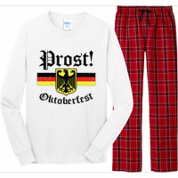 Prost Oktoberfest German Flag Crest Eagle Bavarian Long Sleeve Pajama Set