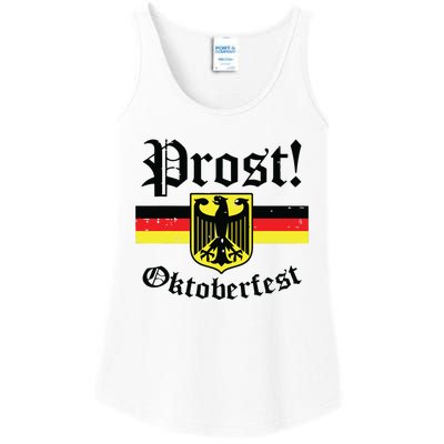 Prost Oktoberfest German Flag Crest Eagle Bavarian Ladies Essential Tank